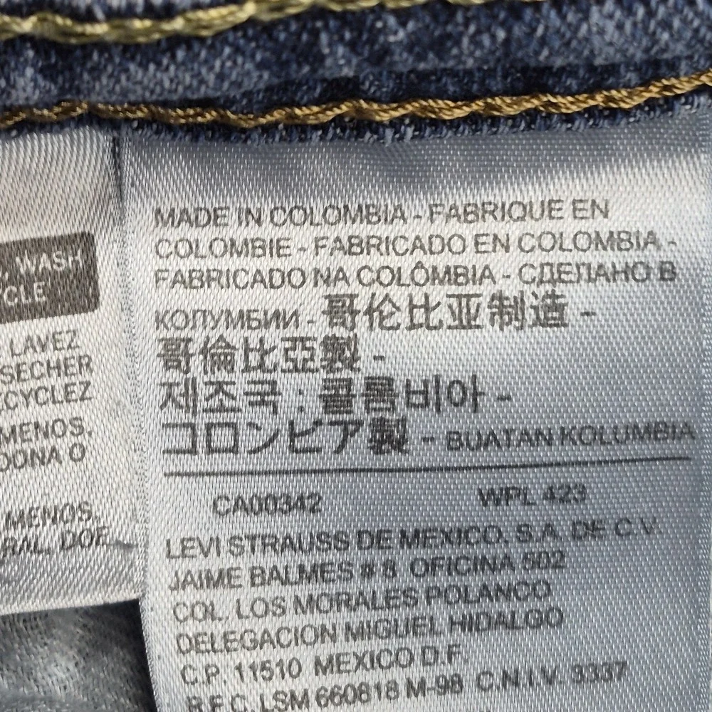 Levi's 514 Jeans Men's 40 x 30 Blue Straight Leg Light Wash Denim